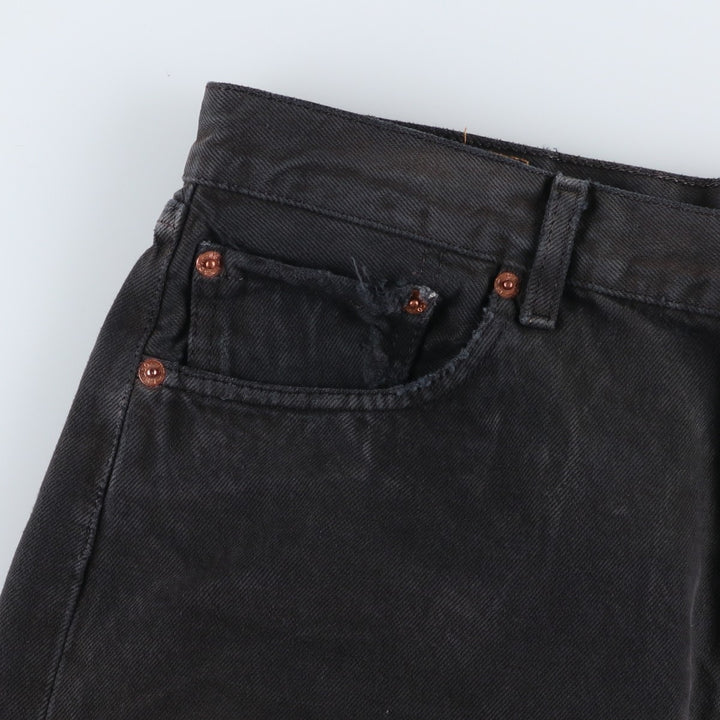 2000'S Levi's 0501-0165 Euro Model Black Denim Straight Leg Jeans, Men's W35 (approx.) cotton black type Vintage Second Hand