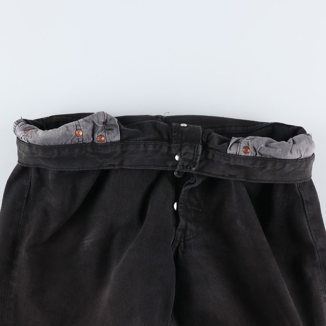 2000'S Levi's 0501-0165 Euro Model Black Denim Straight Leg Jeans, Men's W35 (approx.) cotton black type Vintage Second Hand