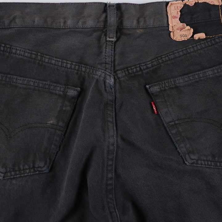 2000'S Levi's 0501-0165 Euro Model Black Denim Straight Leg Jeans, Men's W35 (approx.) cotton black type Vintage Second Hand