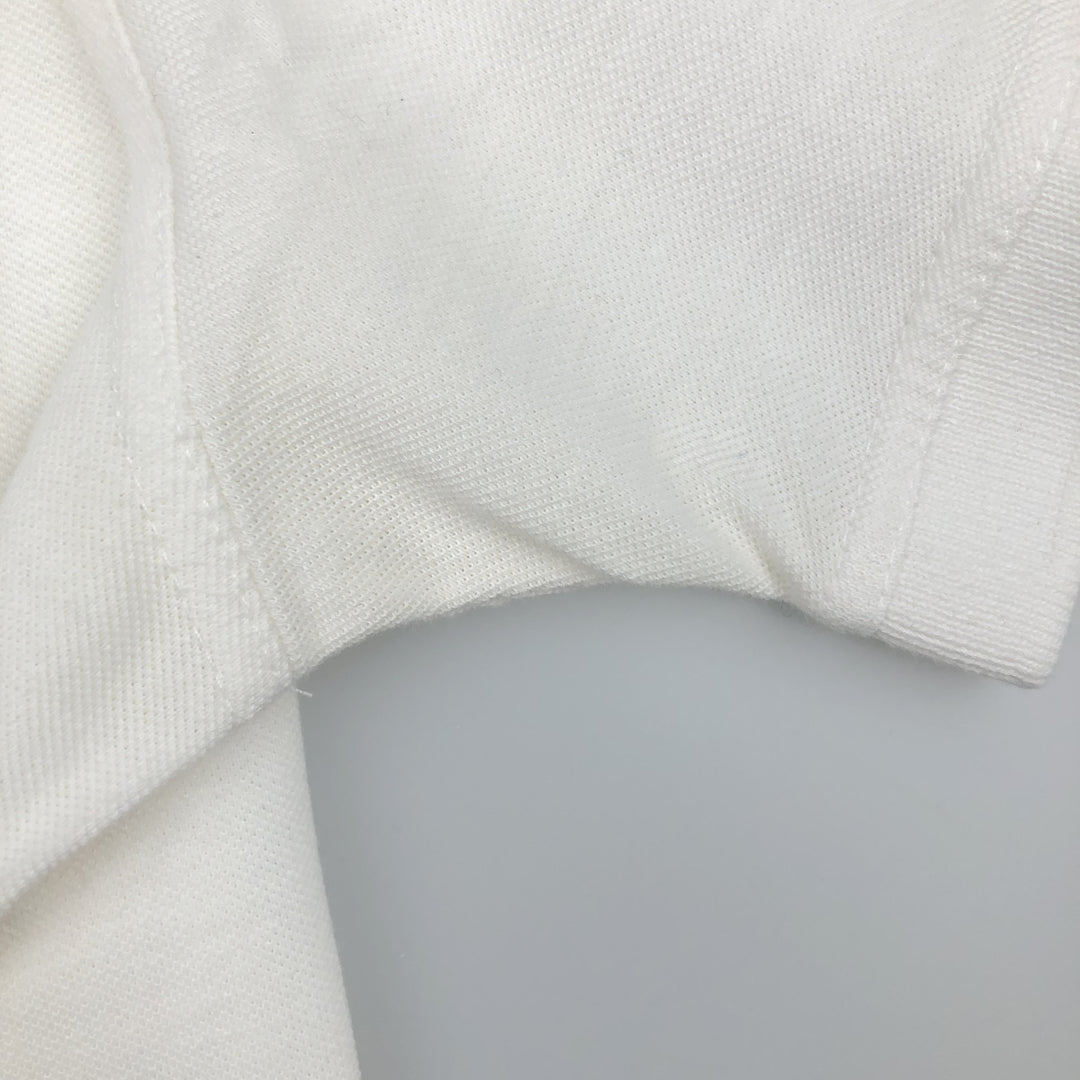 Barbour Short-Sleeve Polo Shirt, Men's Size L (approx.) cotton white type Vintage Second Hand