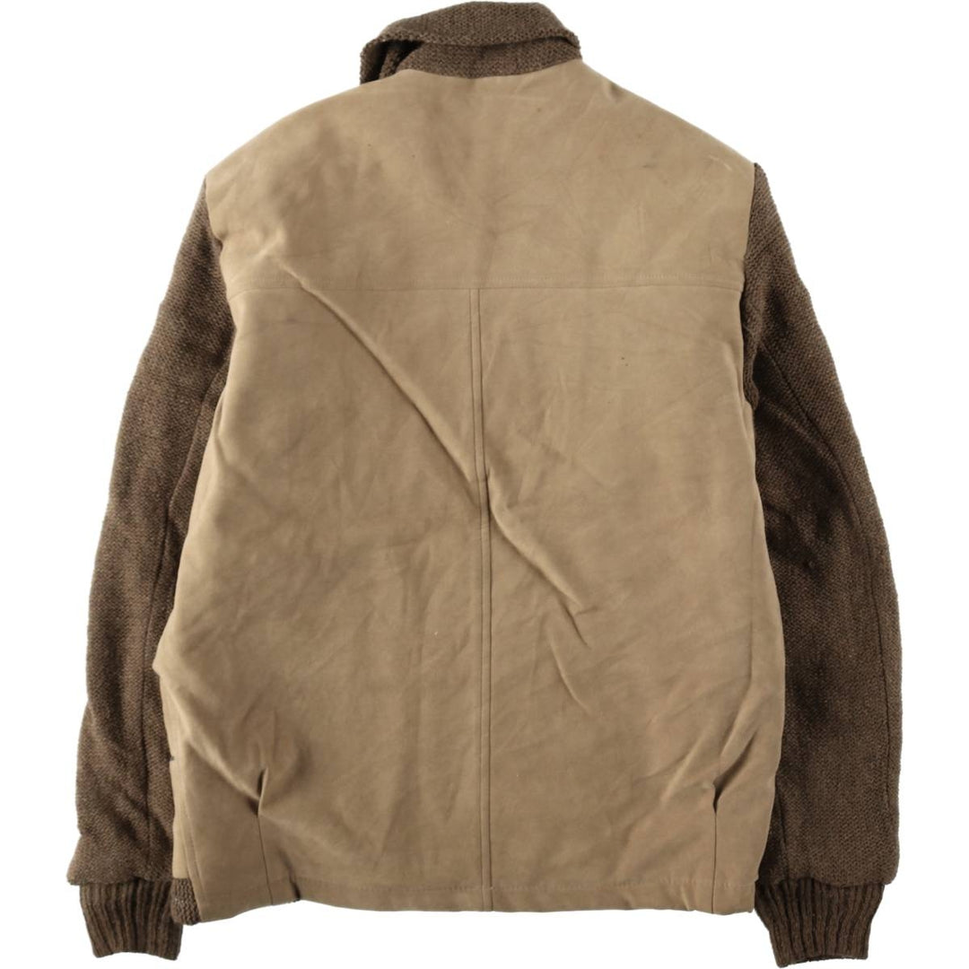1950s-1960'S Napoli Suede Patchwork Faux Suede Leather Blouson, Men's Size L (Equivalent), Vintage Faux leather brown type Vintage Second Hand