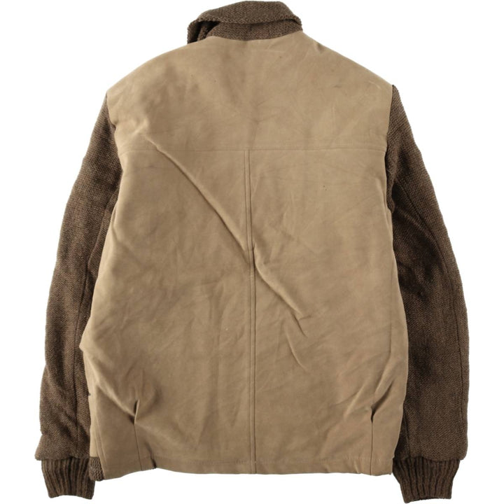 1950s-1960'S Napoli Suede Patchwork Faux Suede Leather Blouson, Men's Size L (Equivalent), Vintage Faux leather brown type Vintage Second Hand