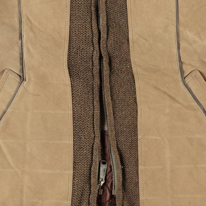 1950s-1960'S Napoli Suede Patchwork Faux Suede Leather Blouson, Men's Size L (Equivalent), Vintage Faux leather brown type Vintage Second Hand