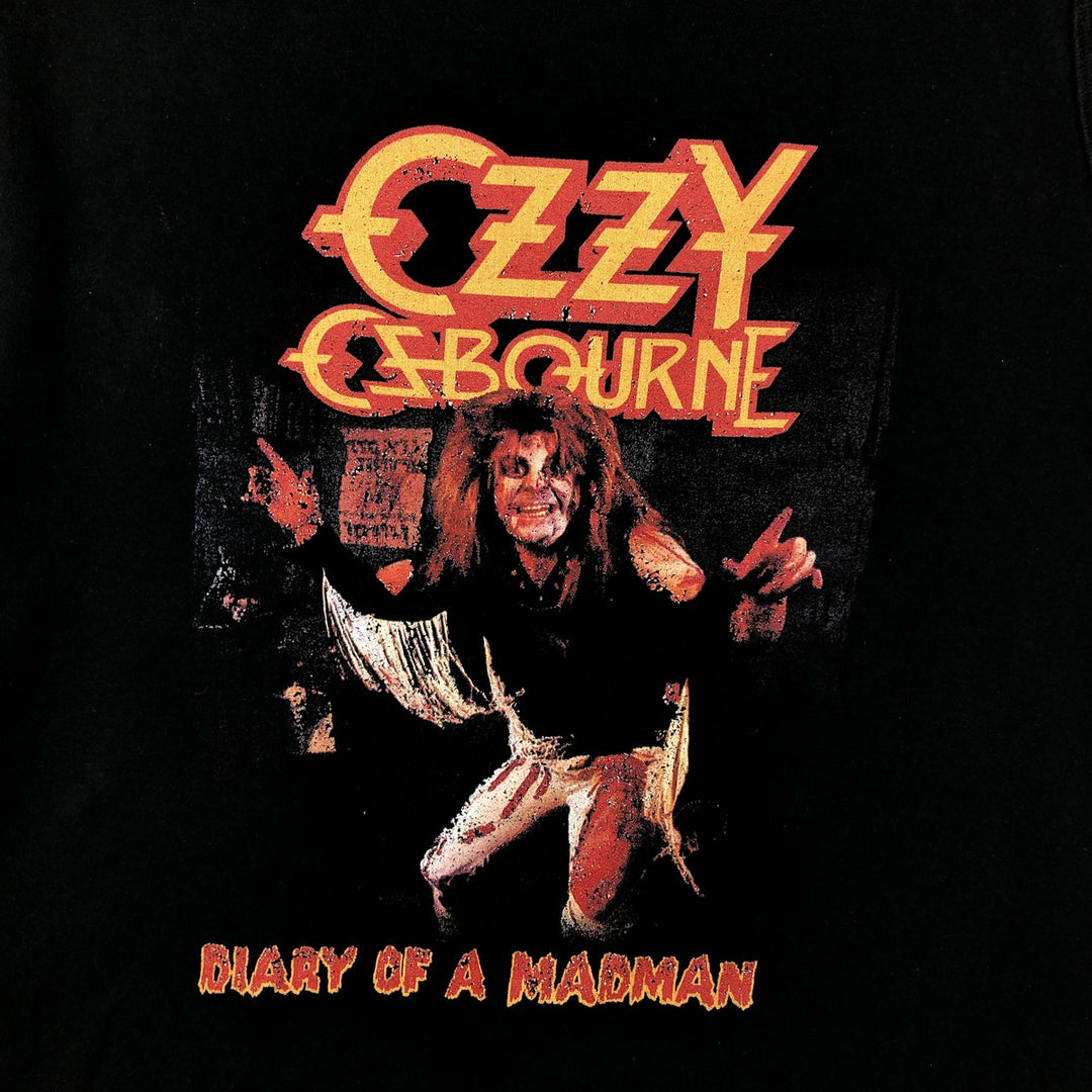 OZZY OSBOURNE Ozzy Osbourne band T-shirt, men's size L unclear black type Vintage Second Hand