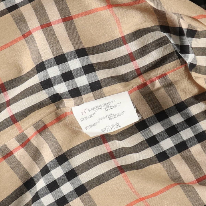 Burberry's Balmacaan coat, men's size L polyester Beige type Vintage Second Hand