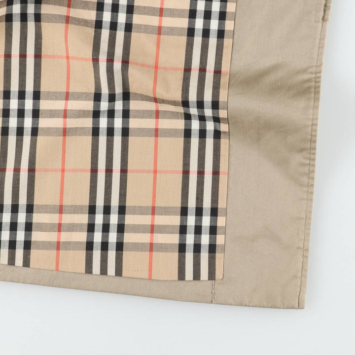 Burberry's Balmacaan coat, men's size L polyester Beige type Vintage Second Hand