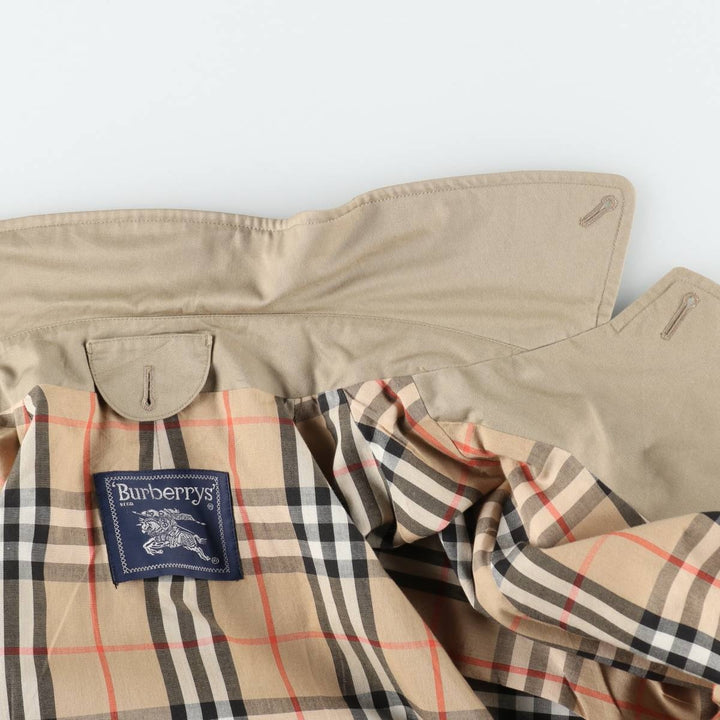 Burberry's Balmacaan coat, men's size L polyester Beige type Vintage Second Hand
