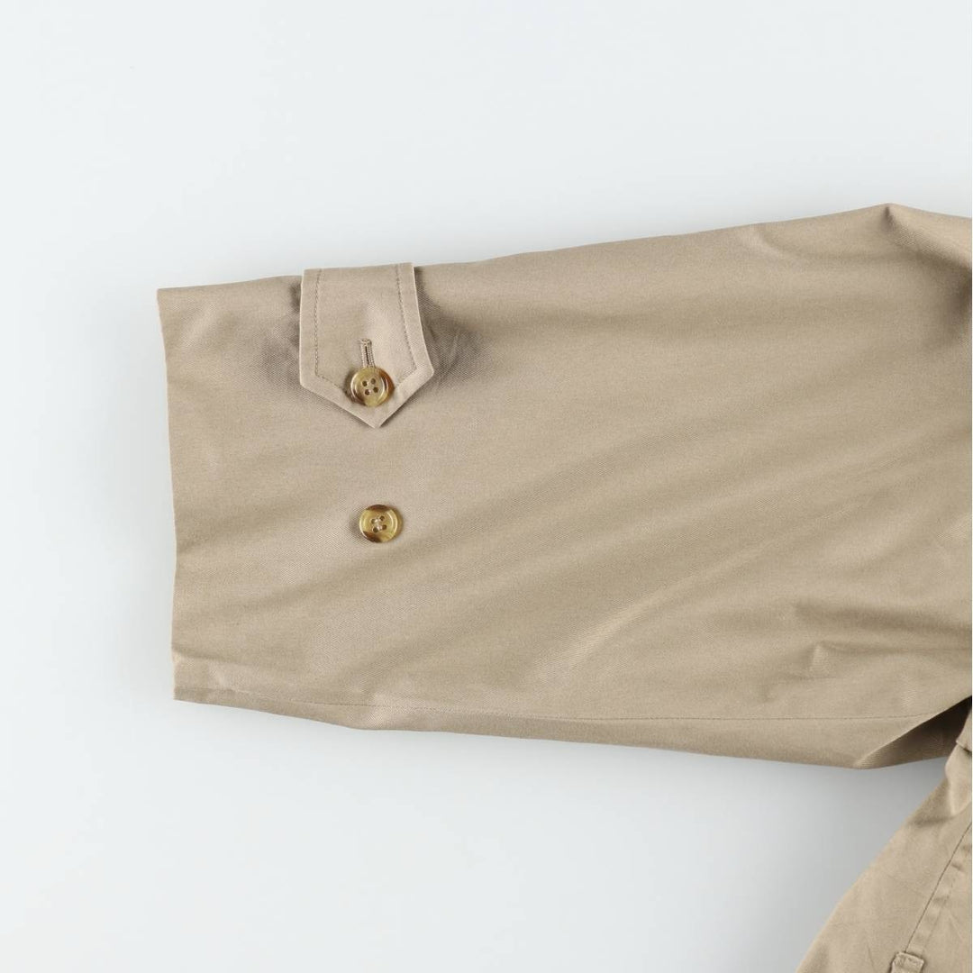 Burberry's Balmacaan coat, men's size L polyester Beige type Vintage Second Hand