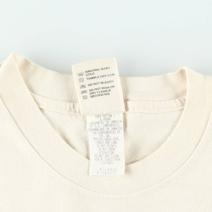 Vintage 90'S MAZE print T-shirt, men's size XL cotton Beige type Vintage Second Hand