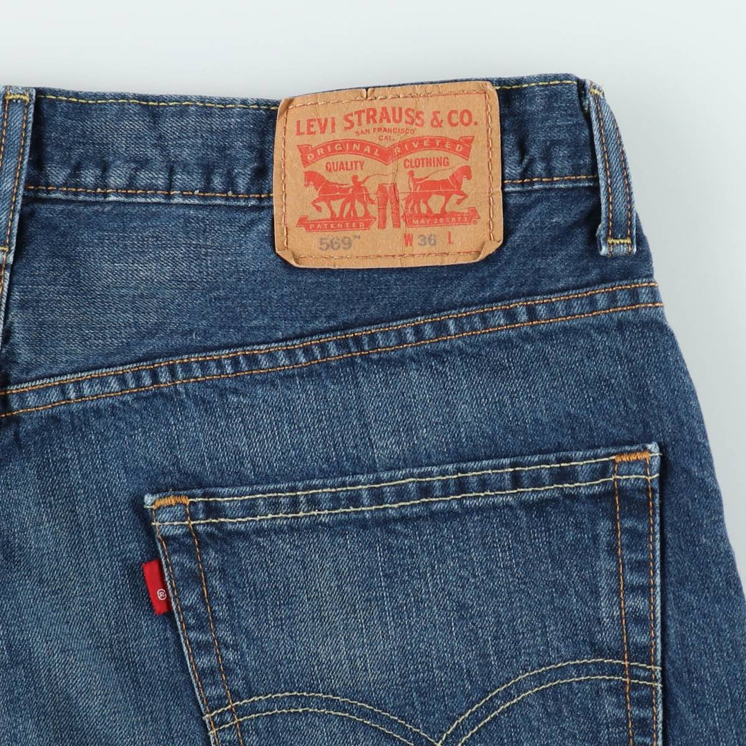 Levi's 569 Denim Shorts, Half Pants, Men's Size 37 cotton blue type Vintage Second Hand