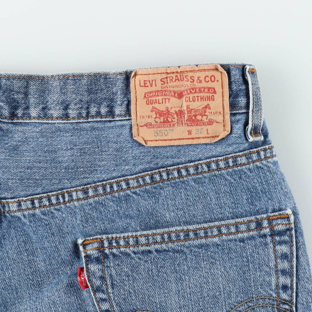 2000'S Levi's 550 Relaxed Fit Denim Shorts/Jorts Men's Size W37 cotton blue type Vintage Second Hand