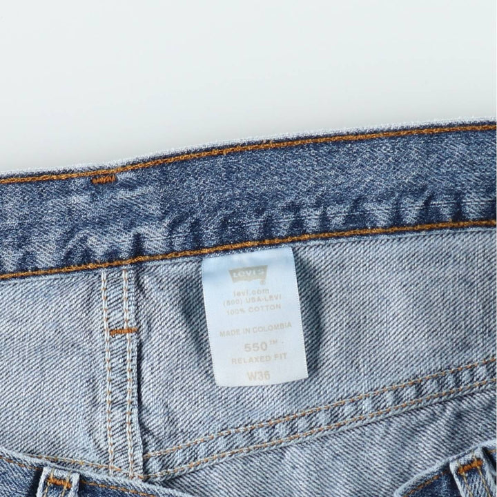 2000'S Levi's 550 Relaxed Fit Denim Shorts/Jorts Men's Size W37 cotton blue type Vintage Second Hand