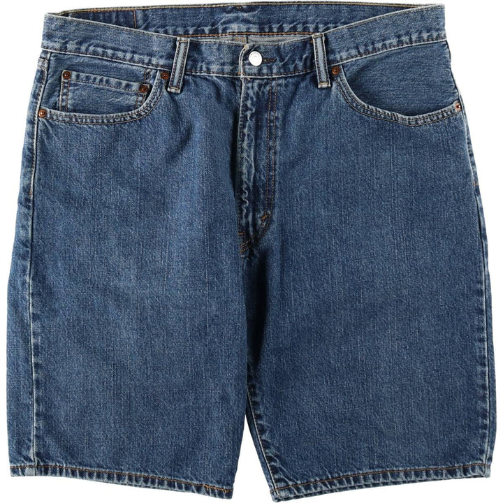 Levi's 505 denim shorts, men's size W37 (approx.) cotton blue type Vintage Second Hand