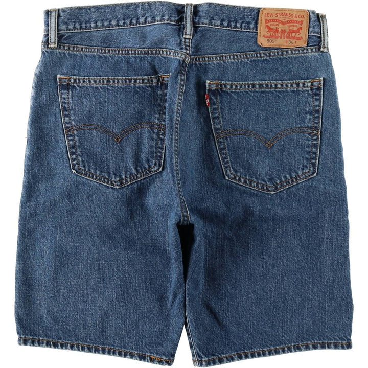 Levi's 505 denim shorts, men's size W37 (approx.) cotton blue type Vintage Second Hand
