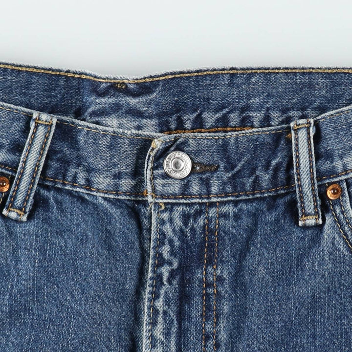 Levi's 505 denim shorts, men's size W37 (approx.) cotton blue type Vintage Second Hand