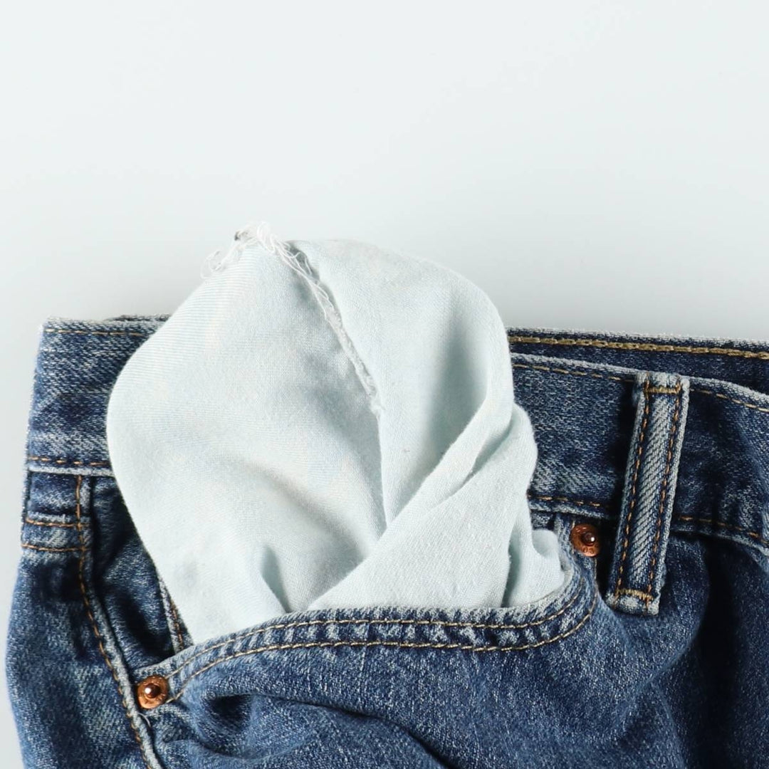 Levi's 505 denim shorts, men's size W37 (approx.) cotton blue type Vintage Second Hand