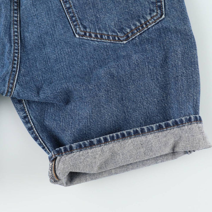 Levi's 505 denim shorts, men's size W37 (approx.) cotton blue type Vintage Second Hand