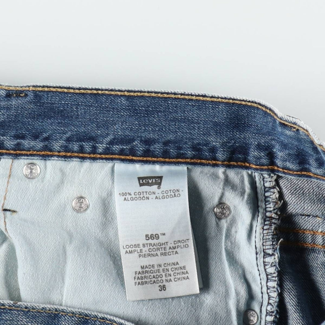 Levi's 569 Loose Straight Denim Shorts (Men's W37 equivalent) cotton blue type Vintage Second Hand