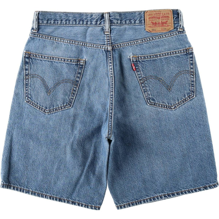 Levi's 550 Relaxed Fit Denim Shorts, Men's Size W34 cotton blue type Vintage Second Hand