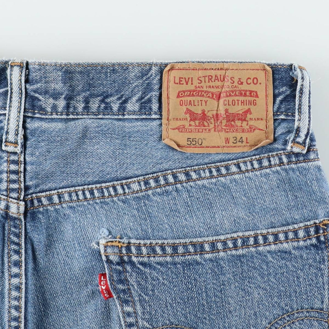 Levi's 550 Relaxed Fit Denim Shorts, Men's Size W34 cotton blue type Vintage Second Hand