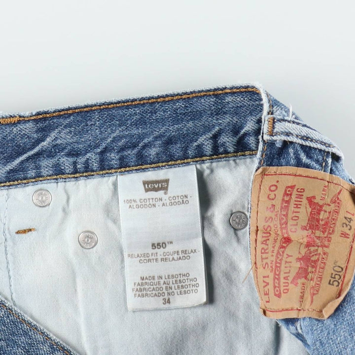 Levi's 550 Relaxed Fit Denim Shorts, Men's Size W34 cotton blue type Vintage Second Hand