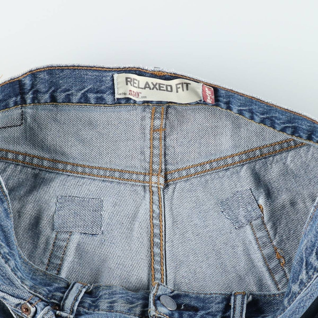 Levi's 550 Relaxed Fit Denim Shorts, Men's Size W34 cotton blue type Vintage Second Hand