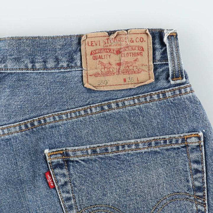 Levi's 550 Relaxed Fit Denim Shorts, Men's Size W36 cotton blue type Vintage Second Hand
