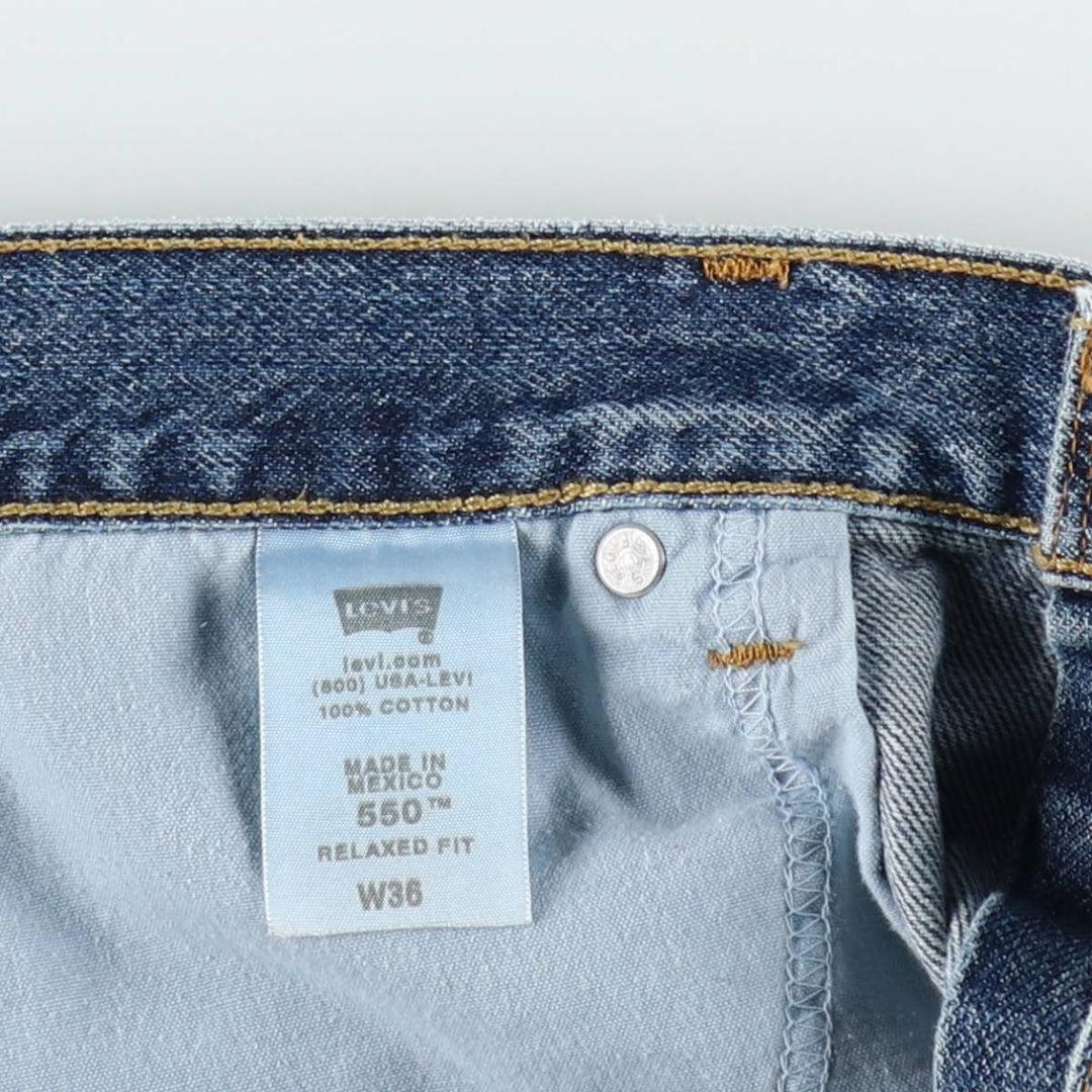 Levi's 550 Relaxed Fit Denim Shorts, Men's Size W36 cotton blue type Vintage Second Hand