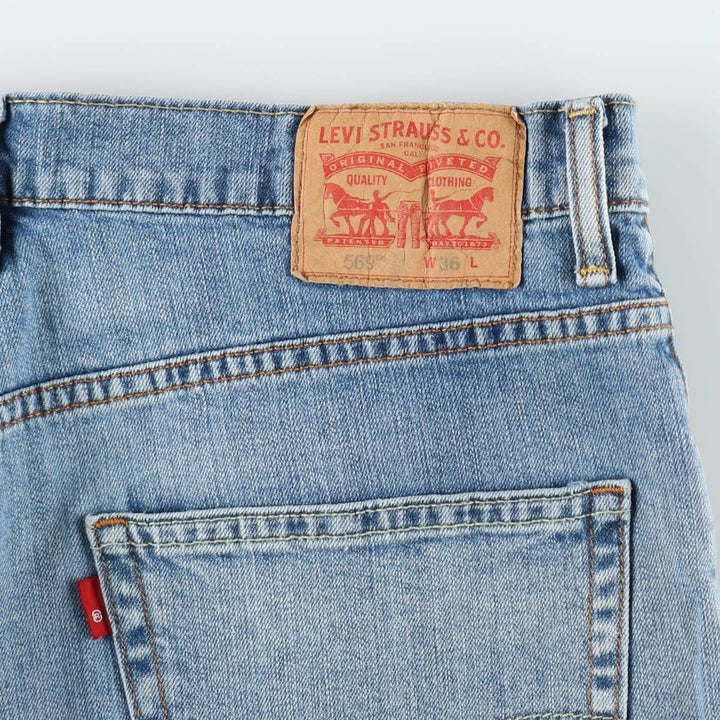 Levi's 569 denim shorts, half pants, jorts, men's size w36 cotton blue type Vintage Second Hand