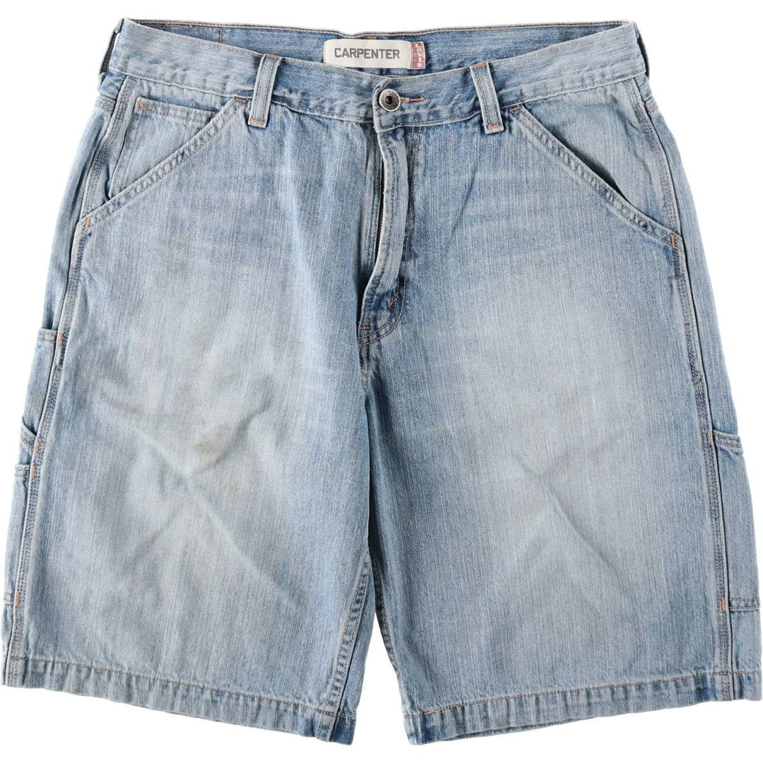 Levi's CARPENTER denim shorts, men's size W36 (approx.). cotton Blue type light blue Vintage Second Hand
