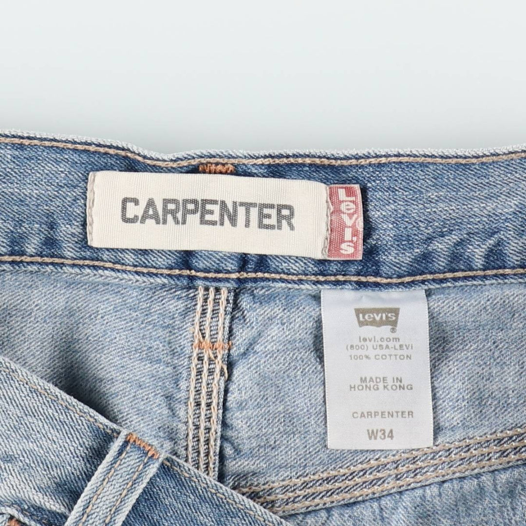 Levi's CARPENTER denim shorts, men's size W36 (approx.). cotton Blue type light blue Vintage Second Hand