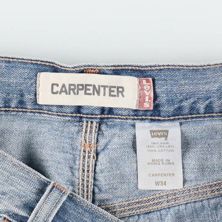 Levi's CARPENTER denim shorts, men's size W36 (approx.). cotton Blue type light blue Vintage Second Hand