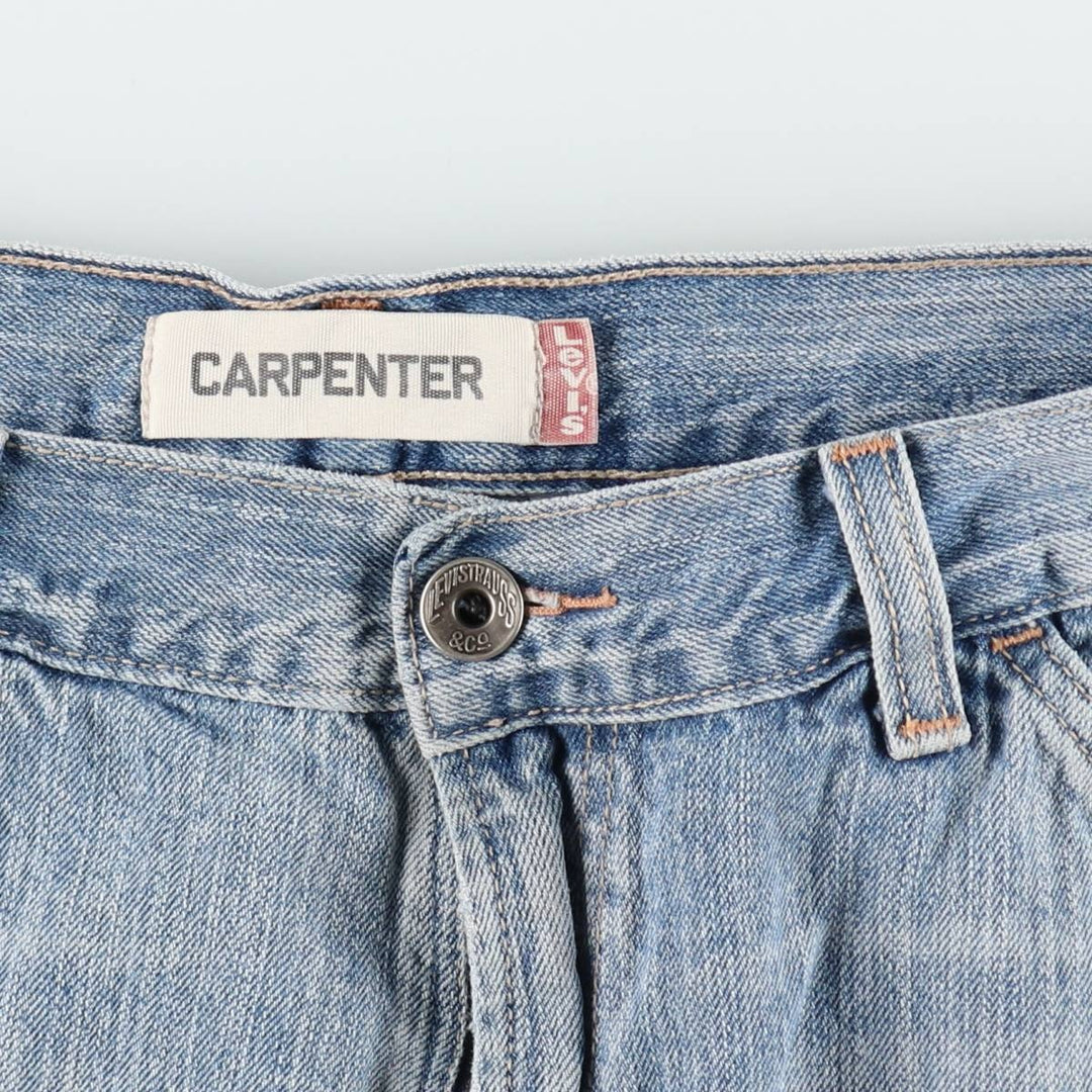 Levi's CARPENTER denim shorts, men's size W36 (approx.). cotton Blue type light blue Vintage Second Hand