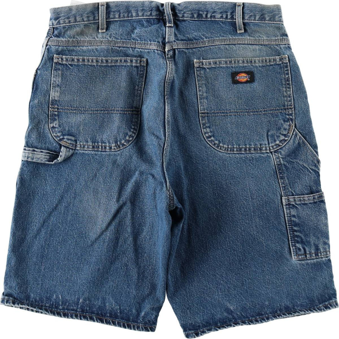 Dickies denim painter shorts, half pants, men's size w37 cotton blue type Vintage Second Hand