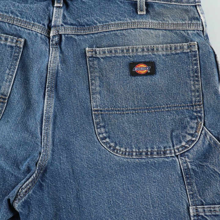 Dickies denim painter shorts, half pants, men's size w37 cotton blue type Vintage Second Hand