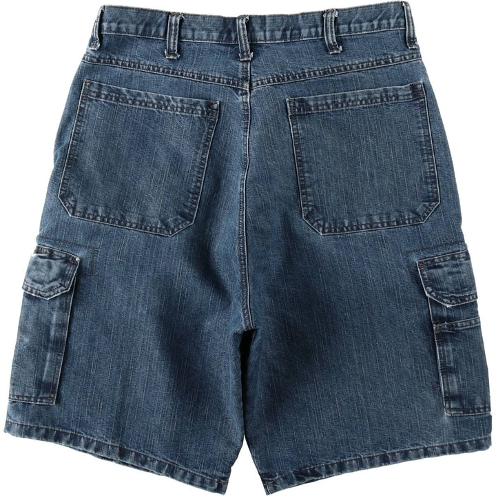 Wrangler denim cargo shorts, men's size W34 (approx.) cotton blue type Vintage Second Hand