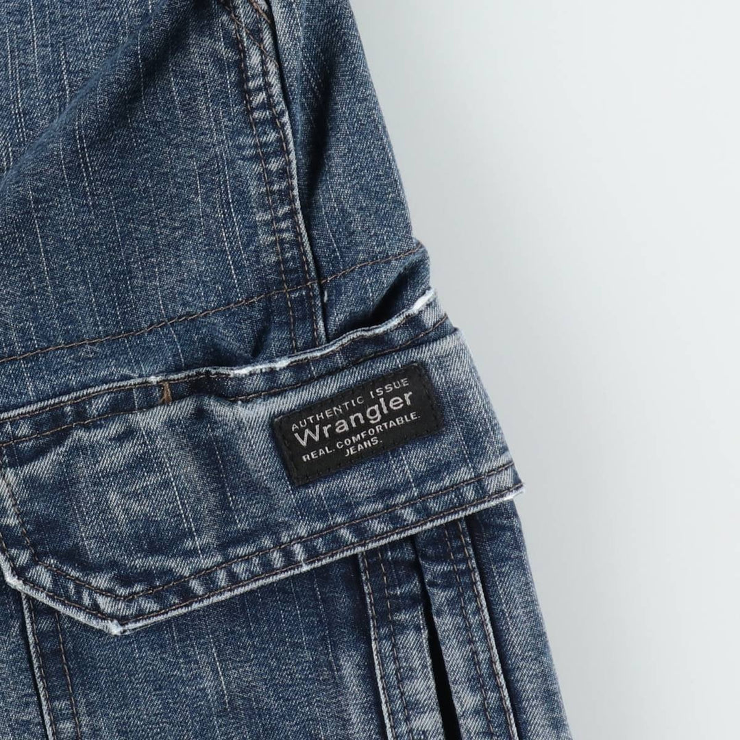 Wrangler denim cargo shorts, men's size W34 (approx.) cotton blue type Vintage Second Hand