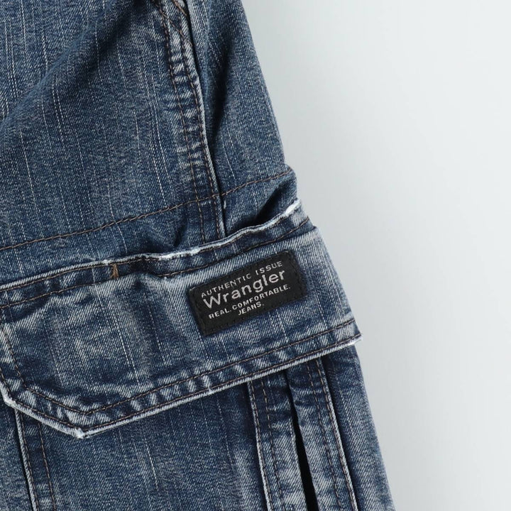 Wrangler denim cargo shorts, men's size W34 (approx.) cotton blue type Vintage Second Hand
