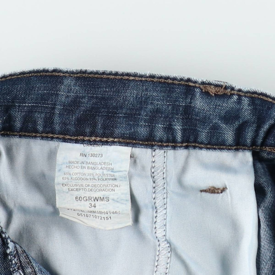 Wrangler denim cargo shorts, men's size W34 (approx.) cotton blue type Vintage Second Hand