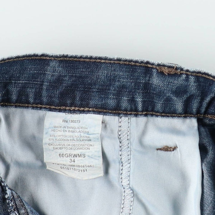 Wrangler denim cargo shorts, men's size W34 (approx.) cotton blue type Vintage Second Hand