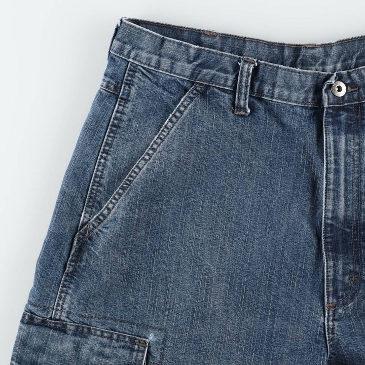 Wrangler denim cargo shorts, men's size W34 (approx.) cotton blue type Vintage Second Hand