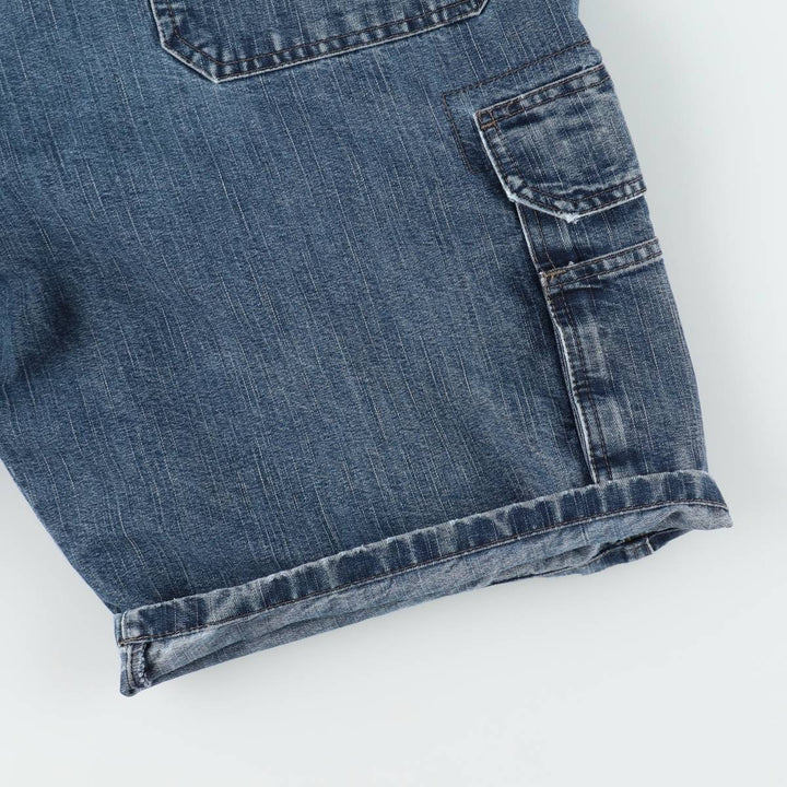 Wrangler denim cargo shorts, men's size W34 (approx.) cotton blue type Vintage Second Hand