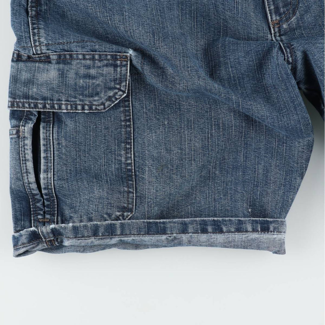 Wrangler denim cargo shorts, men's size W34 (approx.) cotton blue type Vintage Second Hand