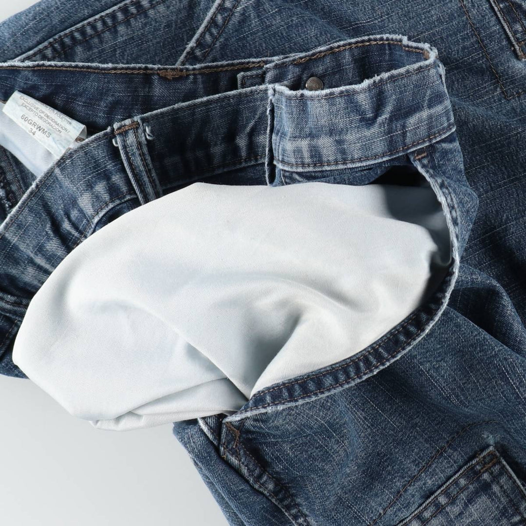 Wrangler denim cargo shorts, men's size W34 (approx.) cotton blue type Vintage Second Hand