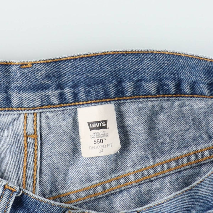 Levi's 550 Relaxed Fit Denim Shorts, Men's Size W34 cotton blue type Vintage Second Hand