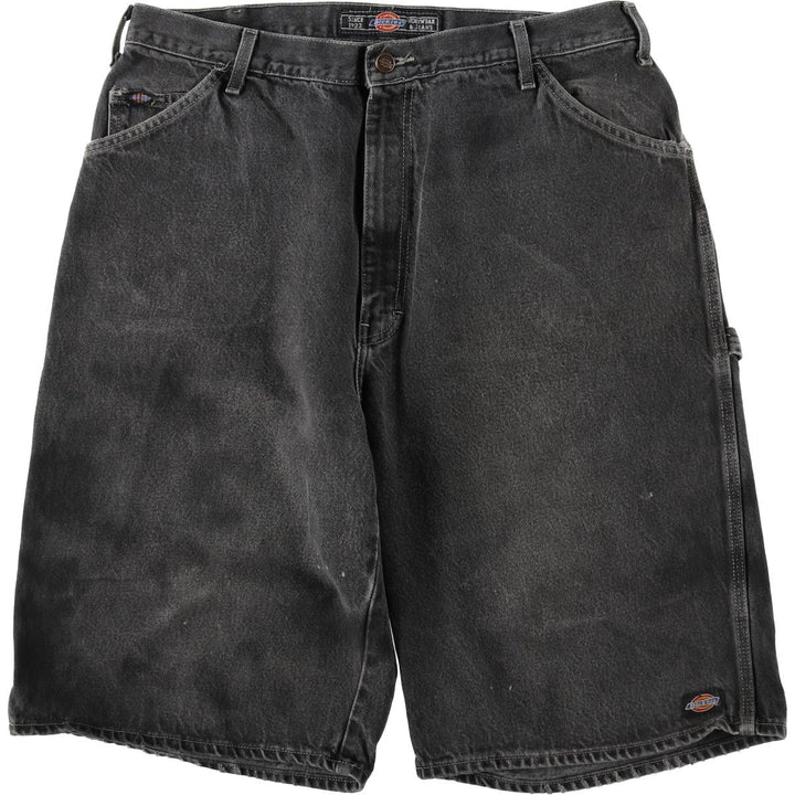 Dickies denim painter shorts, half pants, men's, w35 equivalent unclear black type Vintage Second Hand