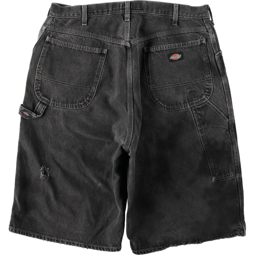 Dickies denim painter shorts, half pants, men's, w35 equivalent unclear black type Vintage Second Hand