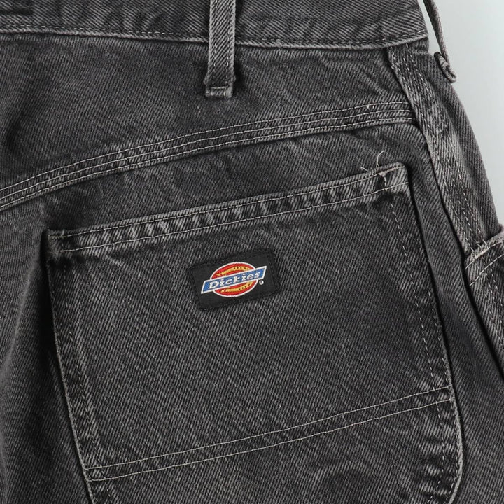 Dickies denim painter shorts, half pants, men's, w35 equivalent unclear black type Vintage Second Hand