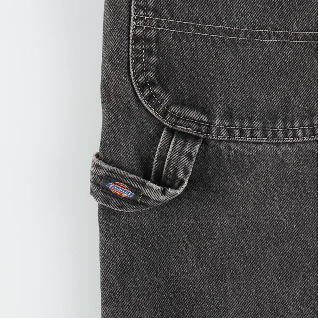 Dickies denim painter shorts, half pants, men's, w35 equivalent unclear black type Vintage Second Hand