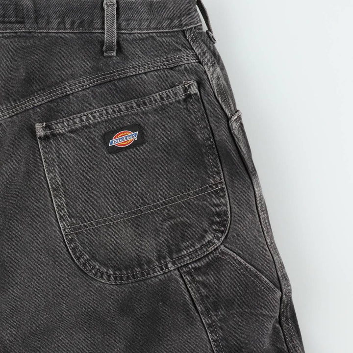 Dickies denim painter shorts, half pants, men's, w35 equivalent unclear black type Vintage Second Hand